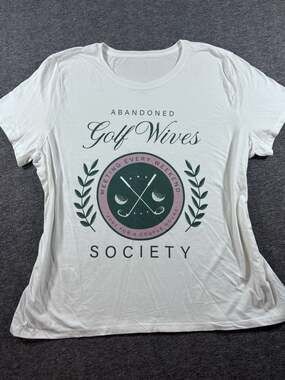 Abandoned Golf Wives Society Graphic Tee White Shirt Size 2XL